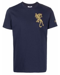 T-shirt girocollo stampata blu scuro di Kenzo