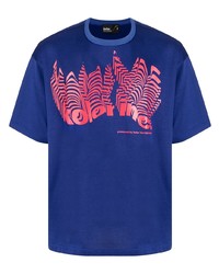 T-shirt girocollo stampata blu scuro di Kolor