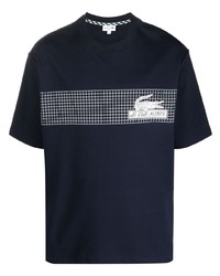 T-shirt girocollo stampata blu scuro di Lacoste