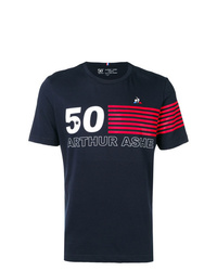 T-shirt girocollo stampata blu scuro di Le Coq Sportif