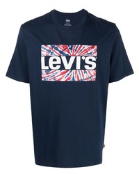 T-shirt girocollo stampata blu scuro di Levi's