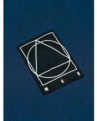 T-shirt girocollo stampata blu scuro di McQ Alexander McQueen