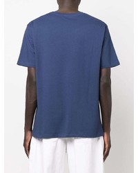 T-shirt girocollo stampata blu scuro di Balmain