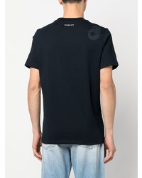 T-shirt girocollo stampata blu scuro di Courrèges
