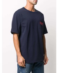 T-shirt girocollo stampata blu scuro di U.P.W.W.