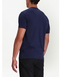 T-shirt girocollo stampata blu scuro di Ea7 Emporio Armani