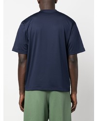 T-shirt girocollo stampata blu scuro di Jil Sander