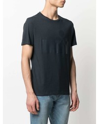T-shirt girocollo stampata blu scuro di Peuterey
