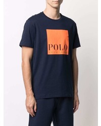 T-shirt girocollo stampata blu scuro di Polo Ralph Lauren