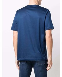 T-shirt girocollo stampata blu scuro di Zilli