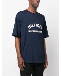 T-shirt girocollo stampata blu scuro di Tommy Hilfiger