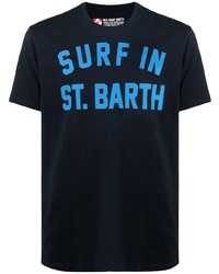 T-shirt girocollo stampata blu scuro di MC2 Saint Barth