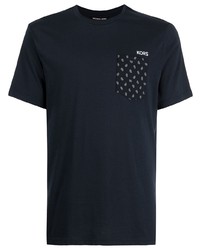 T-shirt girocollo stampata blu scuro di Michael Kors