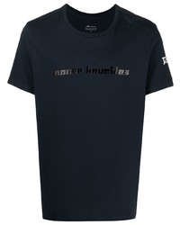 T-shirt girocollo stampata blu scuro di Moose Knuckles