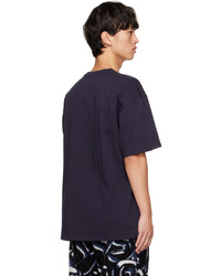 T-shirt girocollo stampata blu scuro di Saturdays Nyc