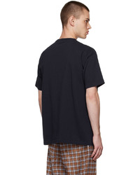 T-shirt girocollo stampata blu scuro di Bode