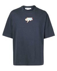 T-shirt girocollo stampata blu scuro di Off-White