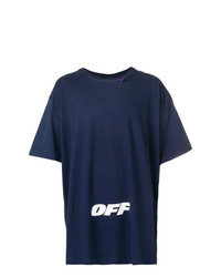 T-shirt girocollo stampata blu scuro di Off-White