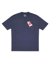 T-shirt girocollo stampata blu scuro di Palace