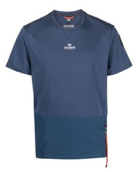 T-shirt girocollo stampata blu scuro di Parajumpers