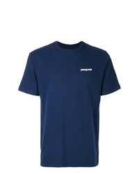 T-shirt girocollo stampata blu scuro di Patagonia