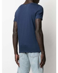 T-shirt girocollo stampata blu scuro di BOSS HUGO BOSS
