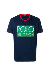 T-shirt girocollo stampata blu scuro di Polo Ralph Lauren