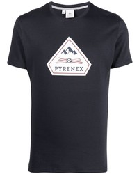 T-shirt girocollo stampata blu scuro di Pyrenex