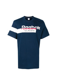 T-shirt girocollo stampata blu scuro di Reebok