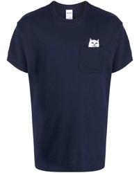 T-shirt girocollo stampata blu scuro di RIPNDIP