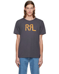T-shirt girocollo stampata blu scuro di RRL