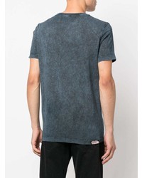 T-shirt girocollo stampata blu scuro di Diesel