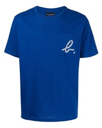 T-shirt girocollo stampata blu scuro di SPORT b. by agnès b.