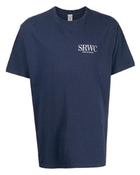 T-shirt girocollo stampata blu scuro di Sporty & Rich