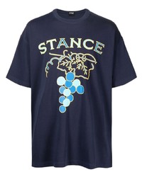 T-shirt girocollo stampata blu scuro di Stance