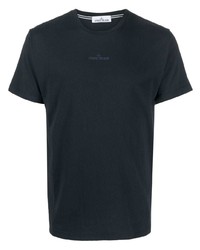 T-shirt girocollo stampata blu scuro di Stone Island