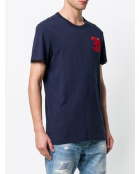 T-shirt girocollo stampata blu scuro di G Star