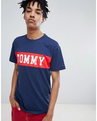 T-shirt girocollo stampata blu scuro di Tommy Jeans