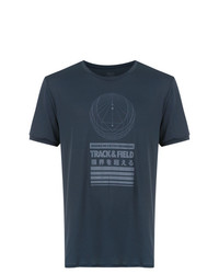 T-shirt girocollo stampata blu scuro di Track & Field