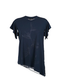 T-shirt girocollo stampata blu scuro di Tufi Duek