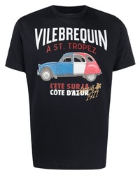 T-shirt girocollo stampata blu scuro di Vilebrequin