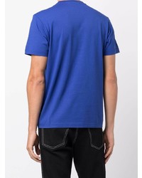 T-shirt girocollo stampata blu scuro di Walter Van Beirendonck