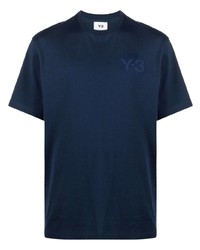 T-shirt girocollo stampata blu scuro di Y-3