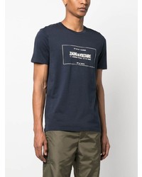 T-shirt girocollo stampata blu scuro di Zadig & Voltaire