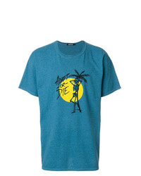 T-shirt girocollo stampata blu di Adaptation