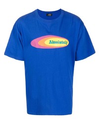 T-shirt girocollo stampata blu di AFB