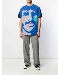T-shirt girocollo stampata blu di Stella McCartney