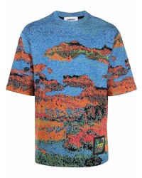 T-shirt girocollo stampata blu di Ambush