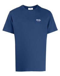 T-shirt girocollo stampata blu di Arrels Barcelona