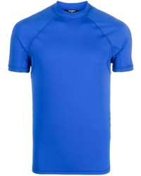 T-shirt girocollo stampata blu di Balmain